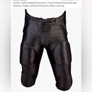 NWT Cramer Black Game Day Youth Medium Football Pants